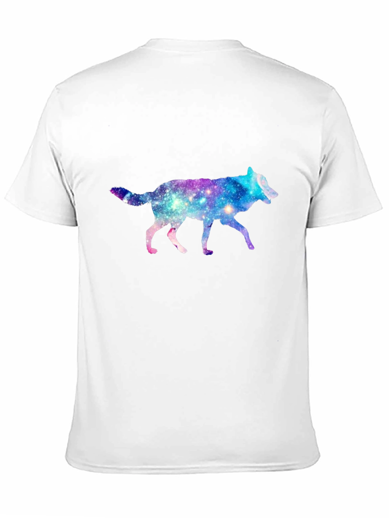 Galaxy Wolf Black T-Shirt - Trendy Animal Tee