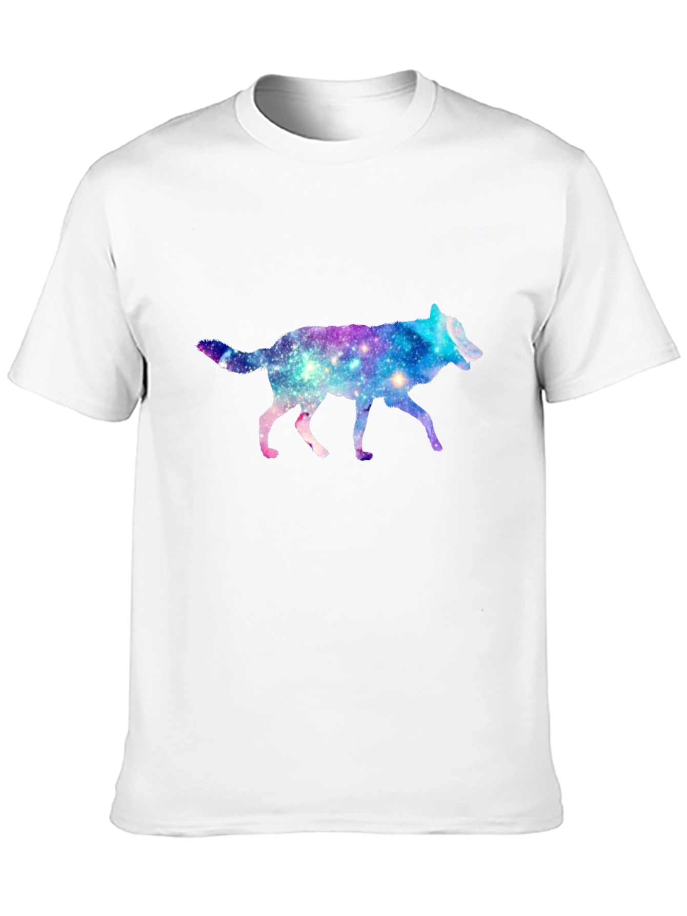 Galaxy Wolf Black T-Shirt - Trendy Animal Tee