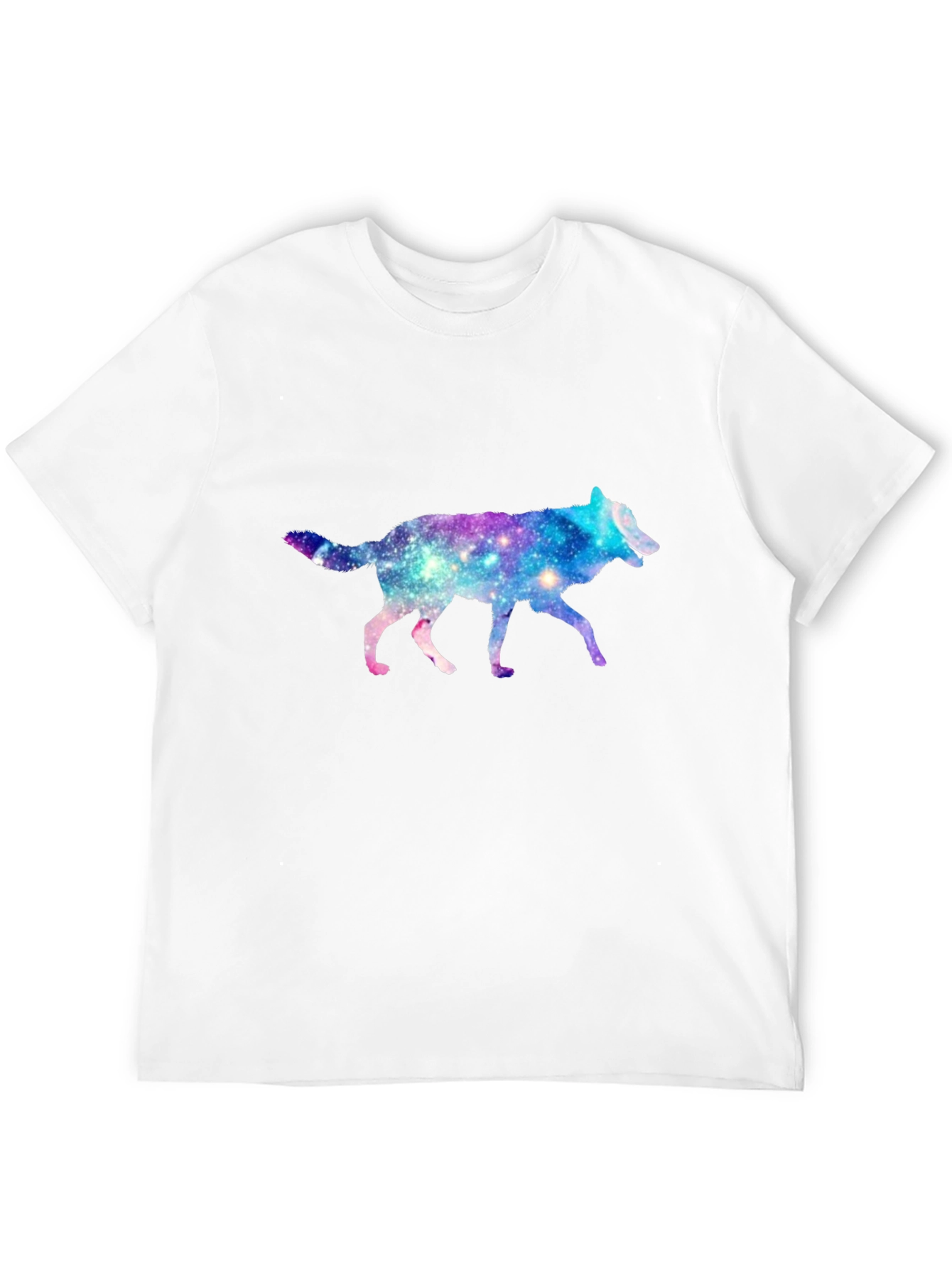 Galaxy Wolf Black T-Shirt - Trendy Animal Tee