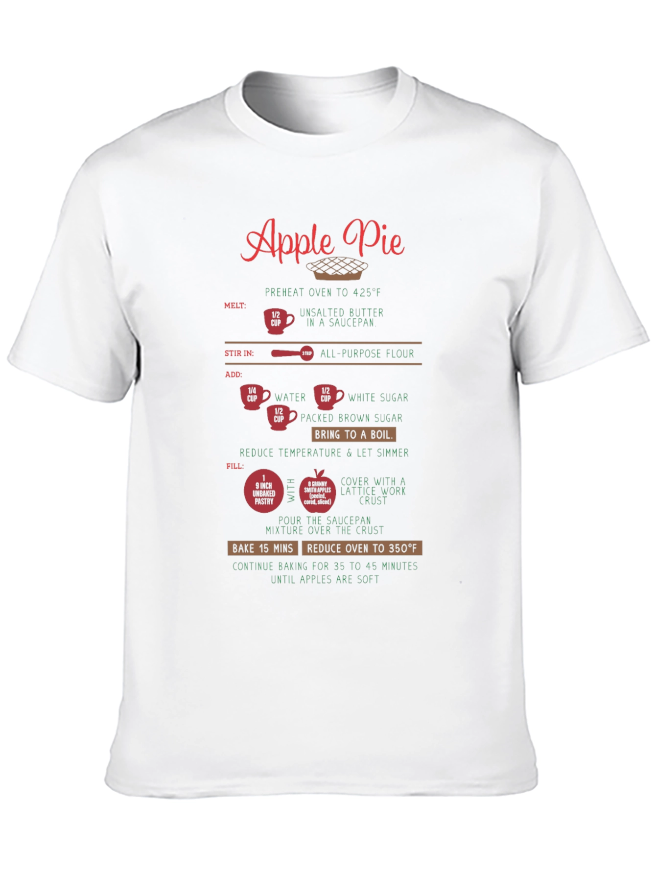 Apple Pie Recipe T-Shirt