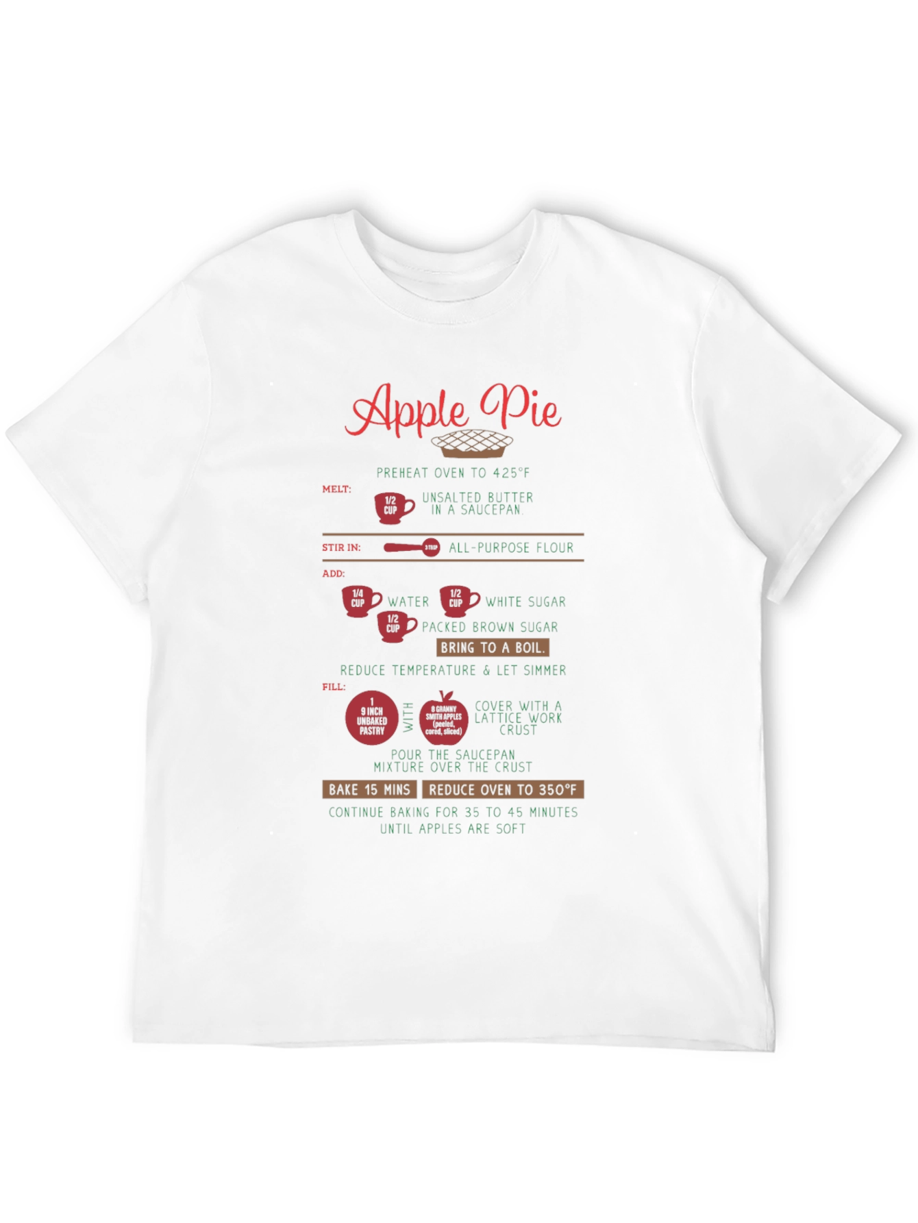 Apple Pie Recipe T-Shirt