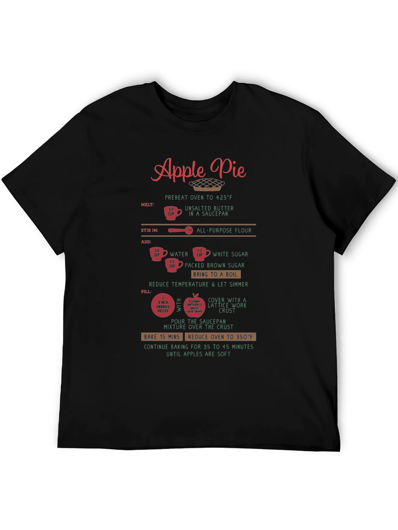 Apple Pie Recipe T-Shirt