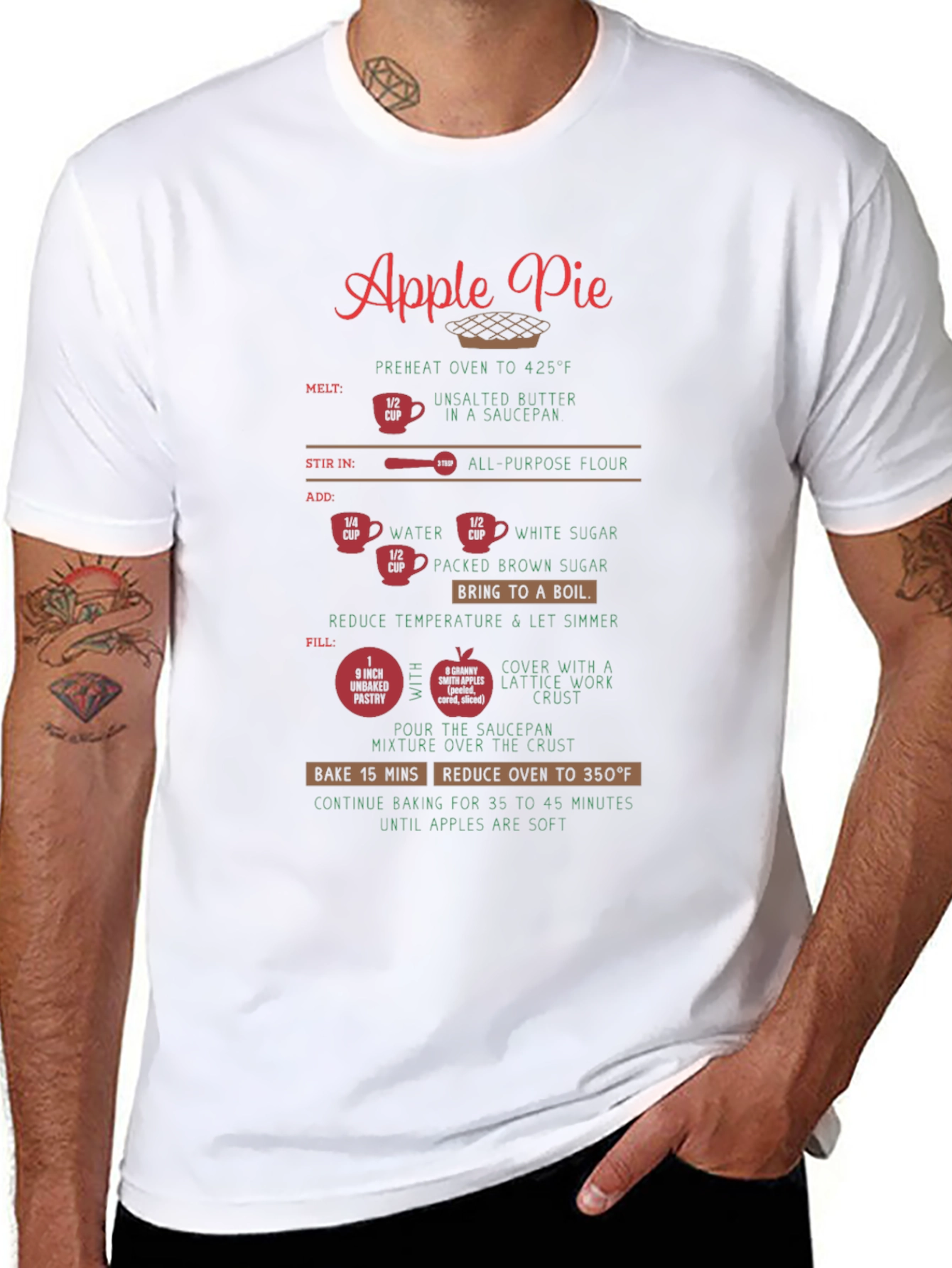 Apple Pie Recipe T-Shirt