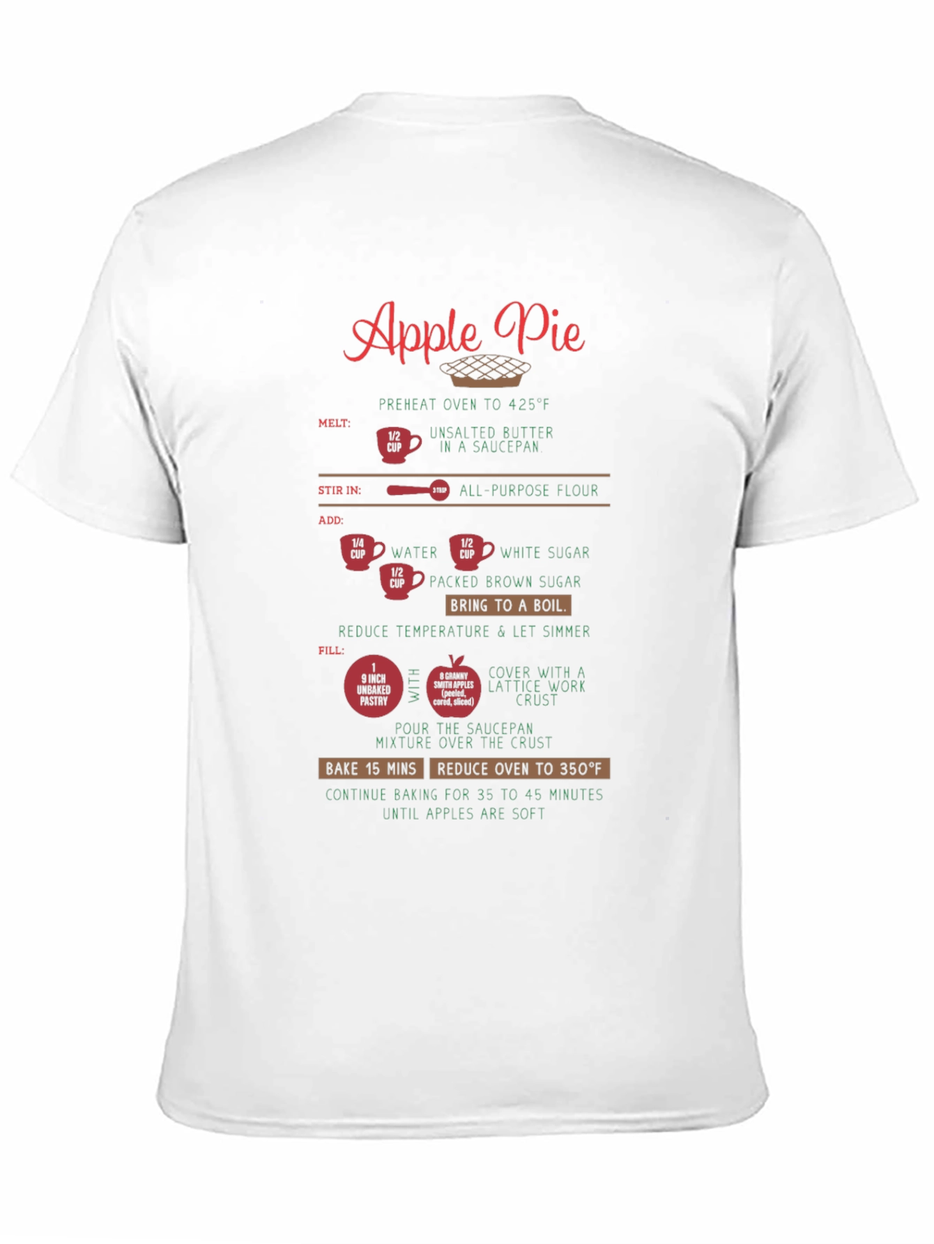 Apple Pie Recipe T-Shirt