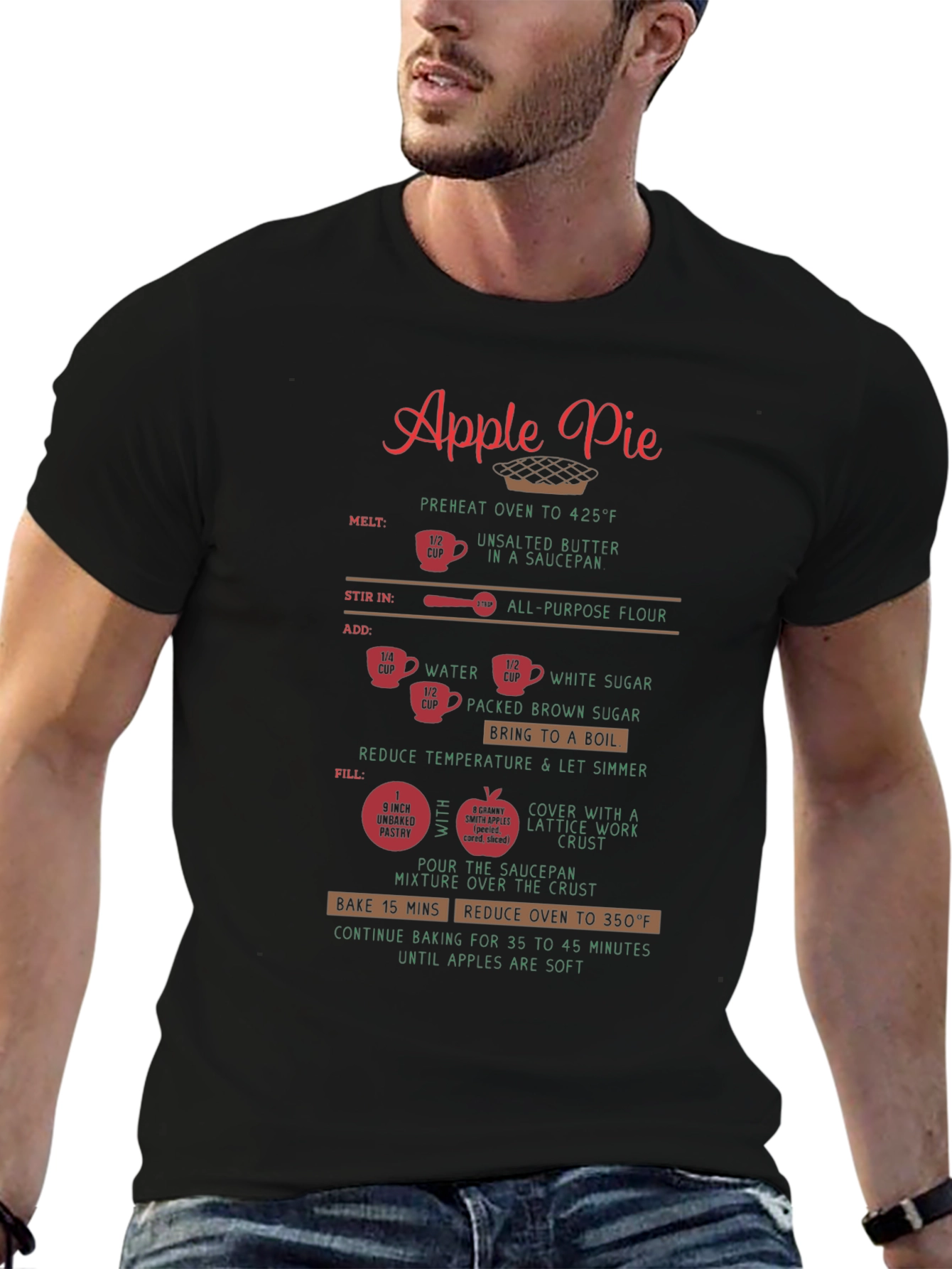 Apple Pie Recipe T-Shirt
