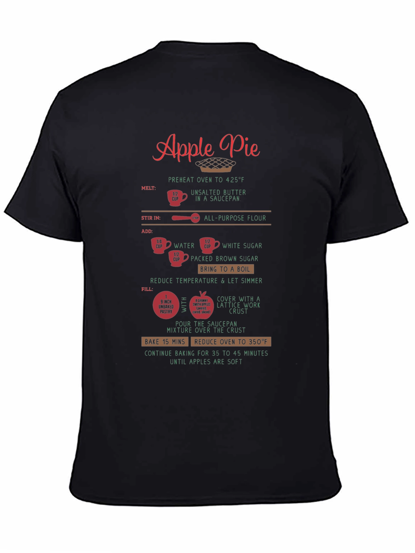 Apple Pie Recipe T-Shirt