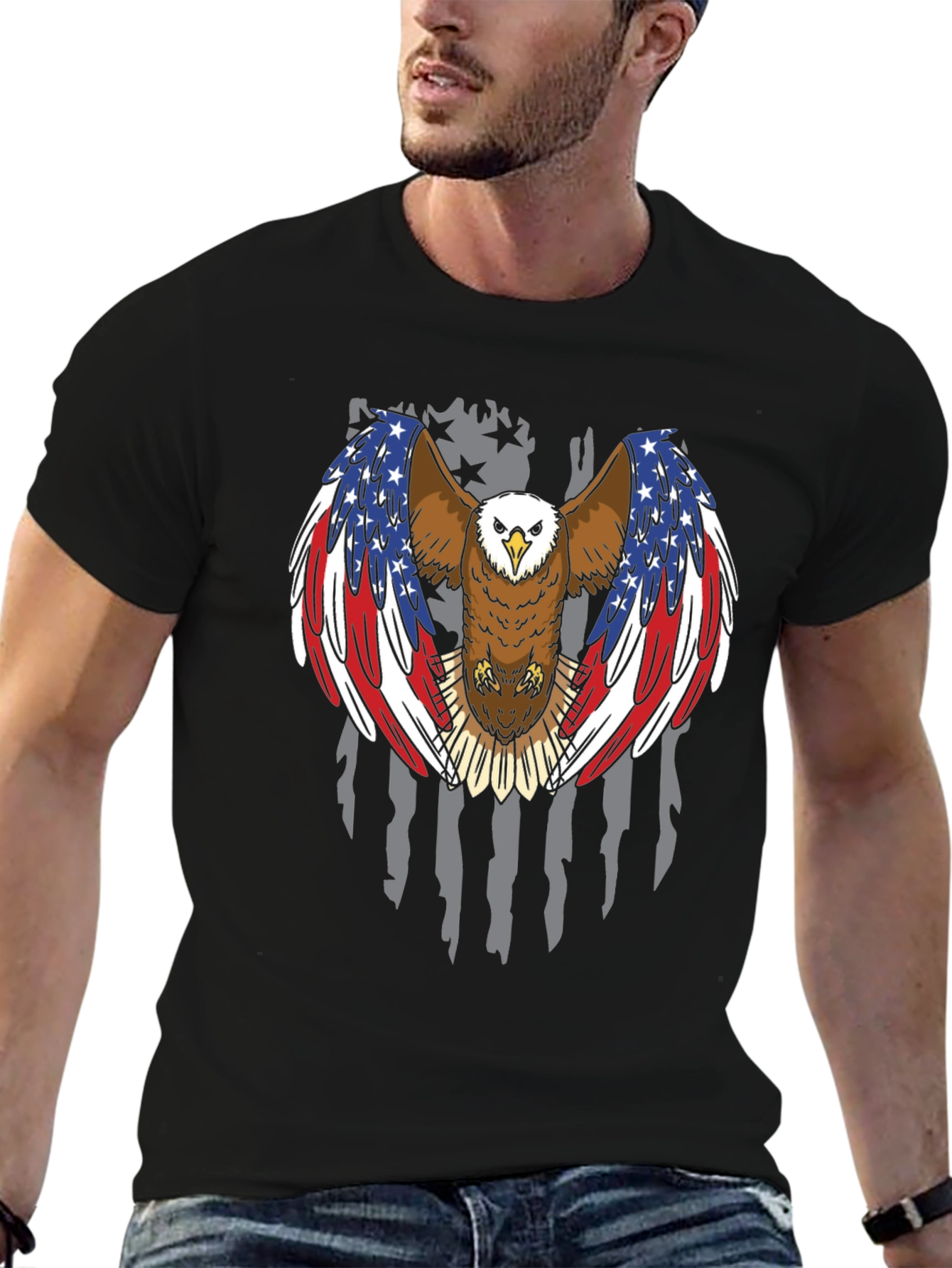 American Eagle Patriotic Graphic Tee