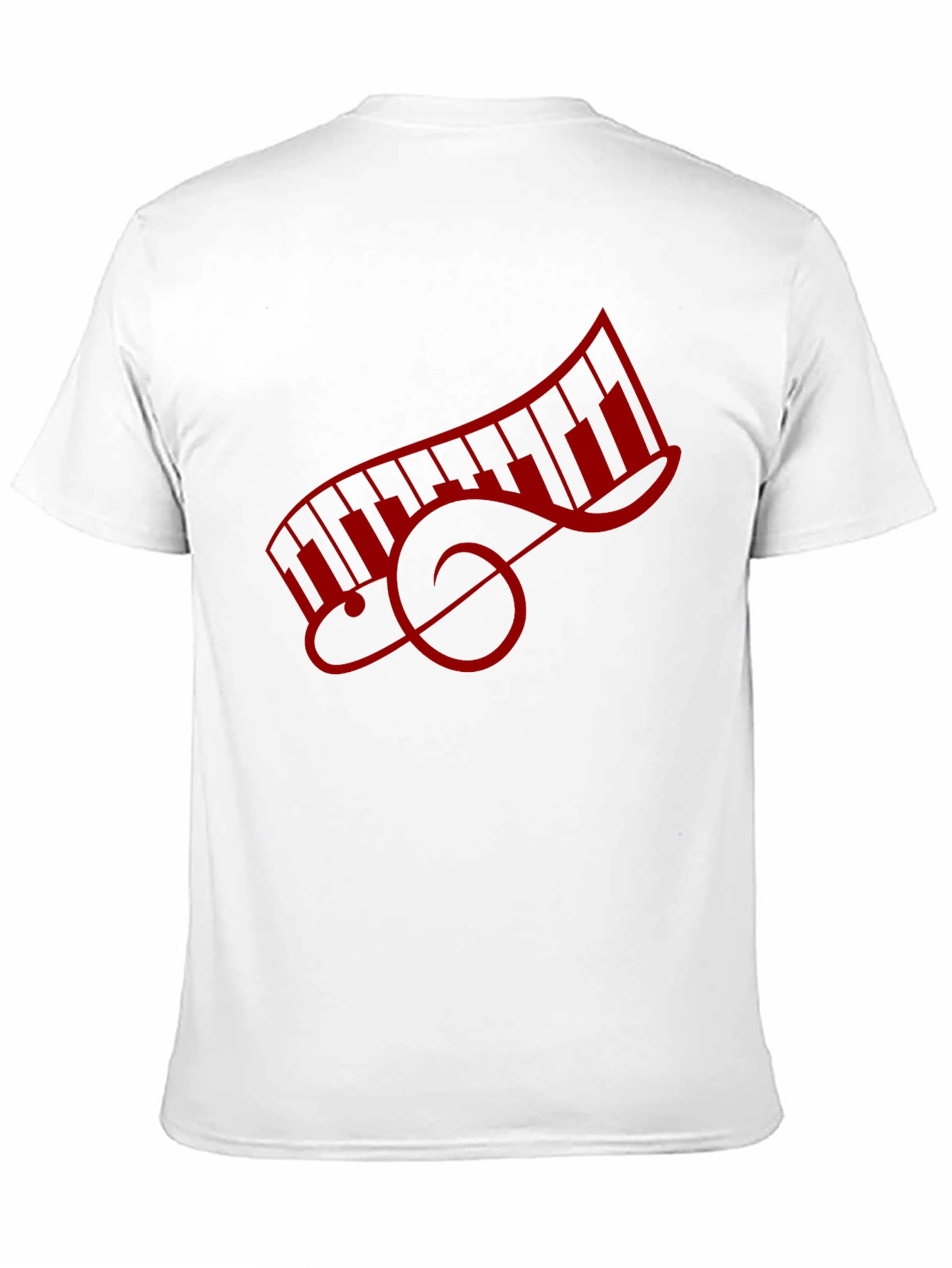 Music Lovers Piano Keys Treble Clef Graphic Tee