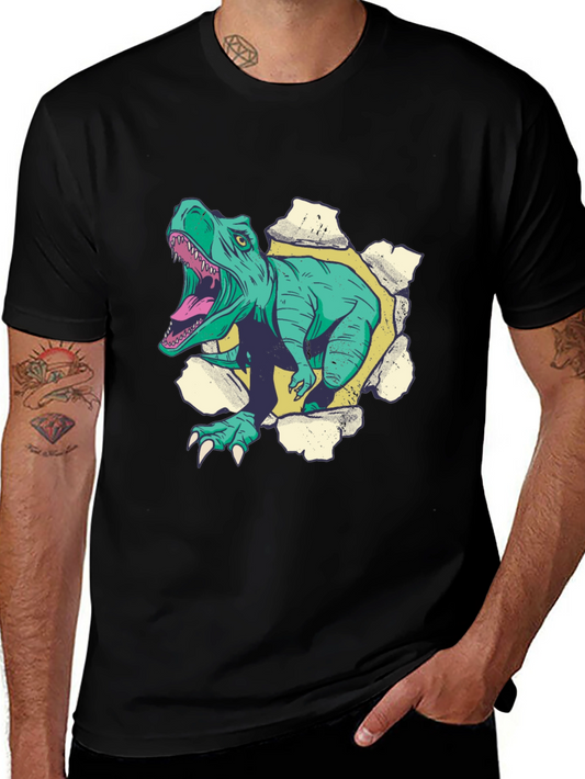 Dinosaur Graphic T-Shirt - Mens Black Tee