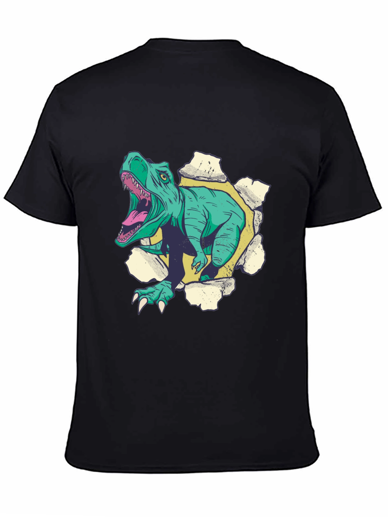 Dinosaur Graphic T-Shirt - Mens Black Tee