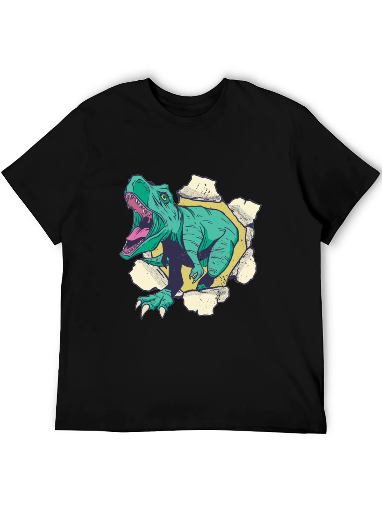 Dinosaur Graphic T-Shirt - Mens Black Tee