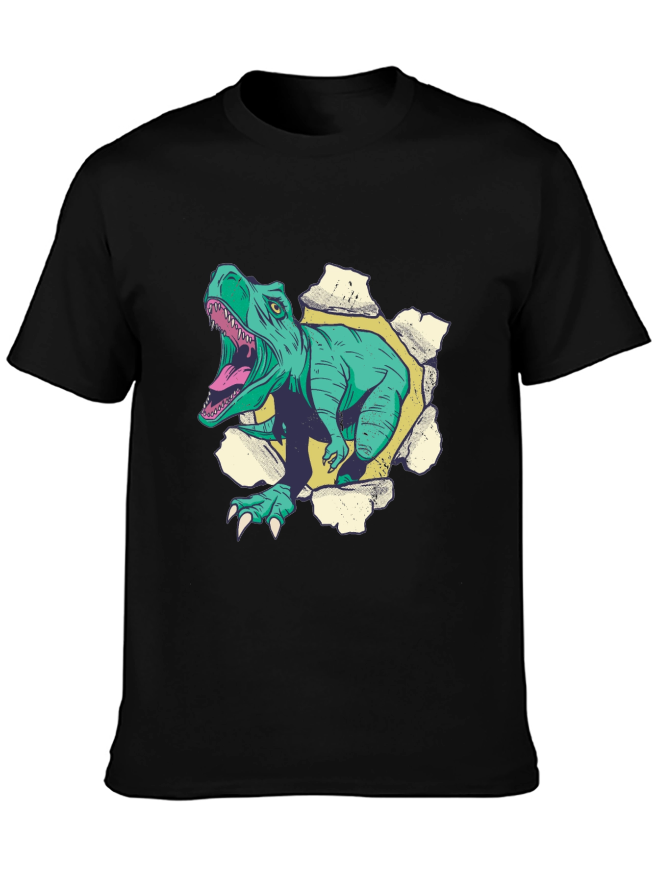 Dinosaur Graphic T-Shirt - Mens Black Tee
