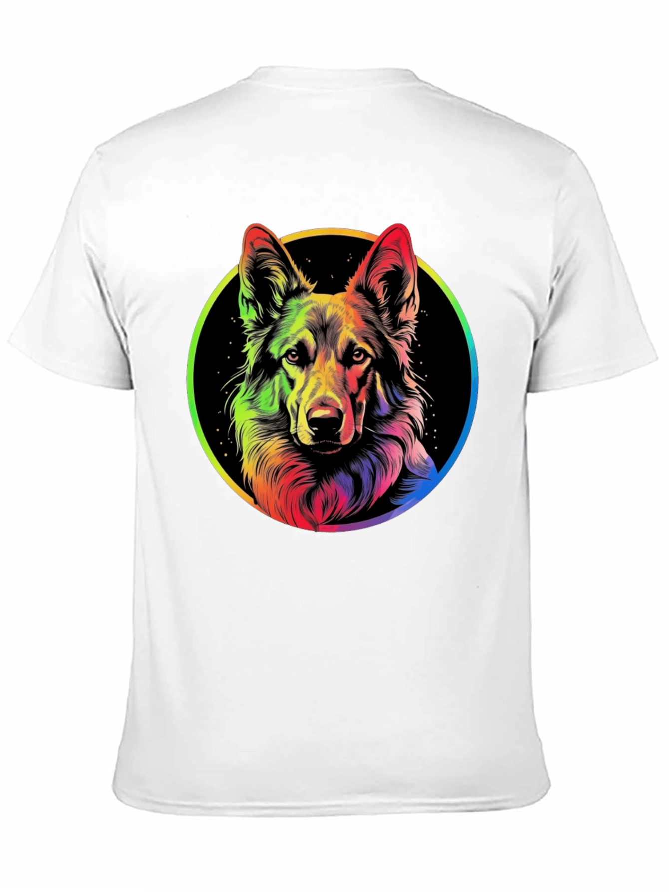 Rainbow German Shepherd Dog Graphic Tee