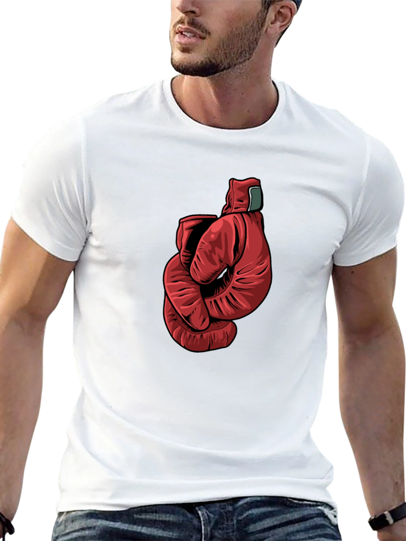 Boxing Gloves Graphic Tee - Mens Black T-Shirt