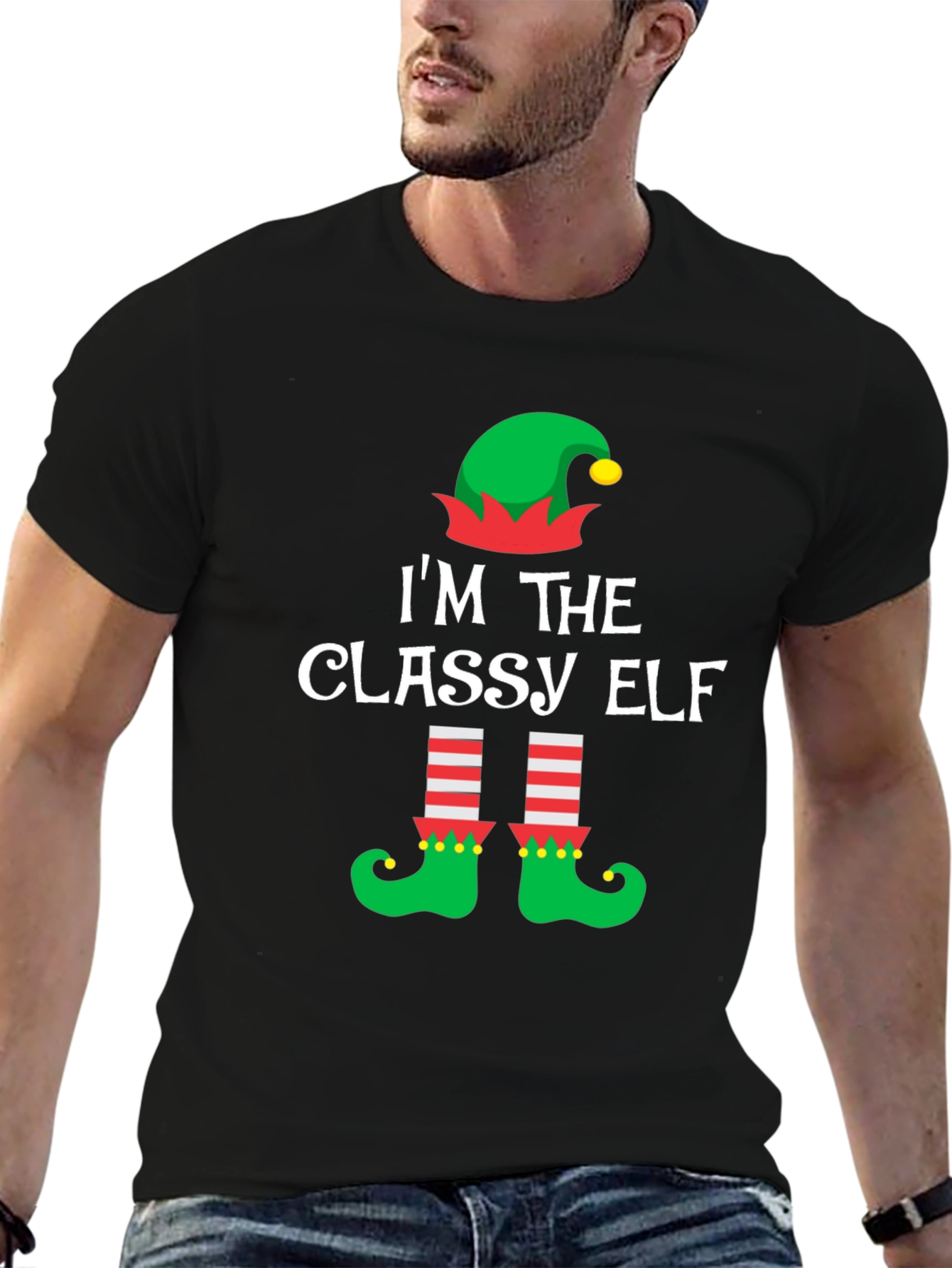 Classy Elf Christmas T-Shirt - Holiday Festive Tee