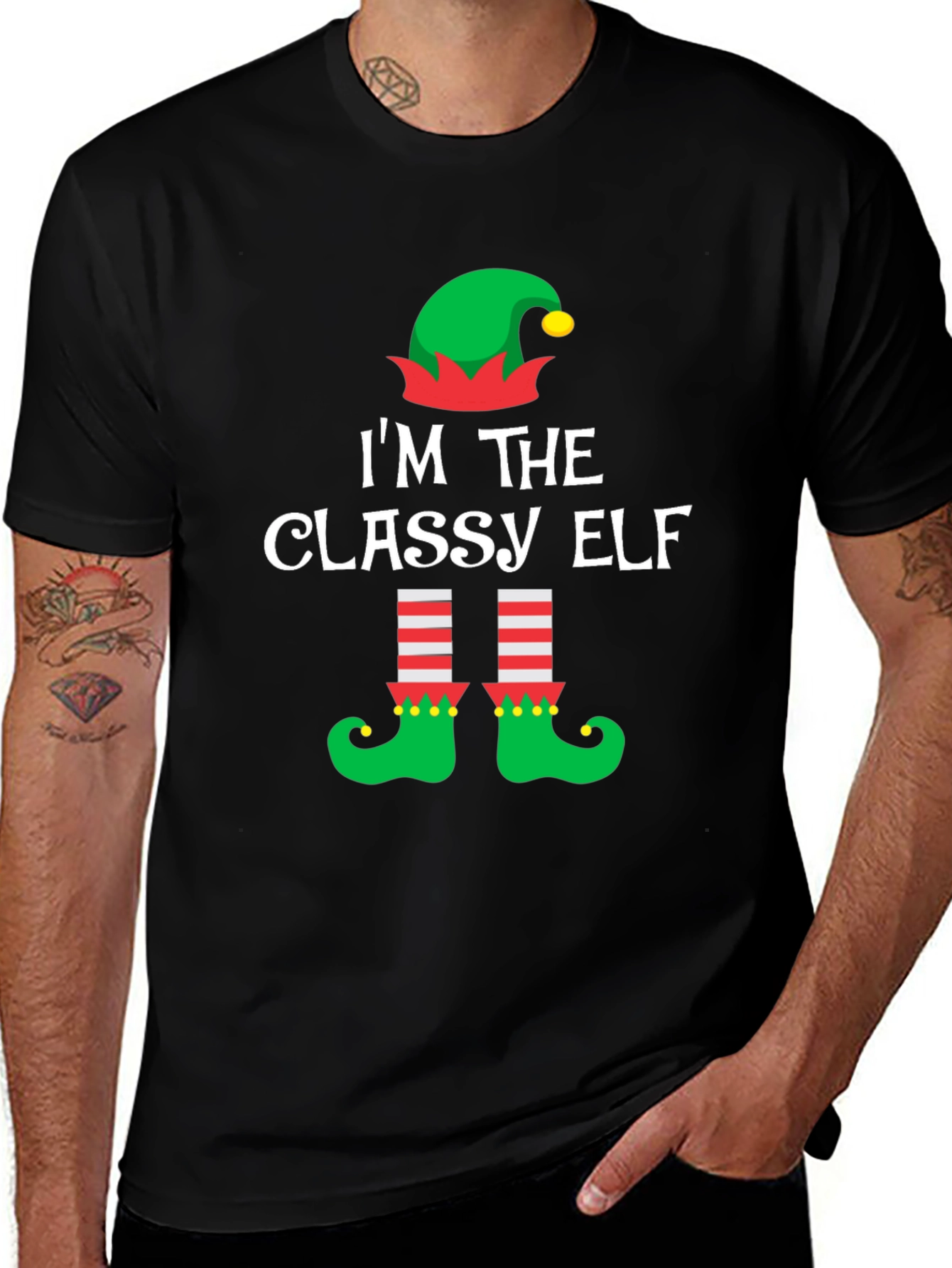 Classy Elf Christmas T-Shirt - Holiday Festive Tee