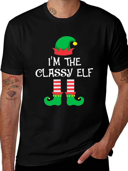 Classy Elf Christmas T-Shirt - Holiday Festive Tee