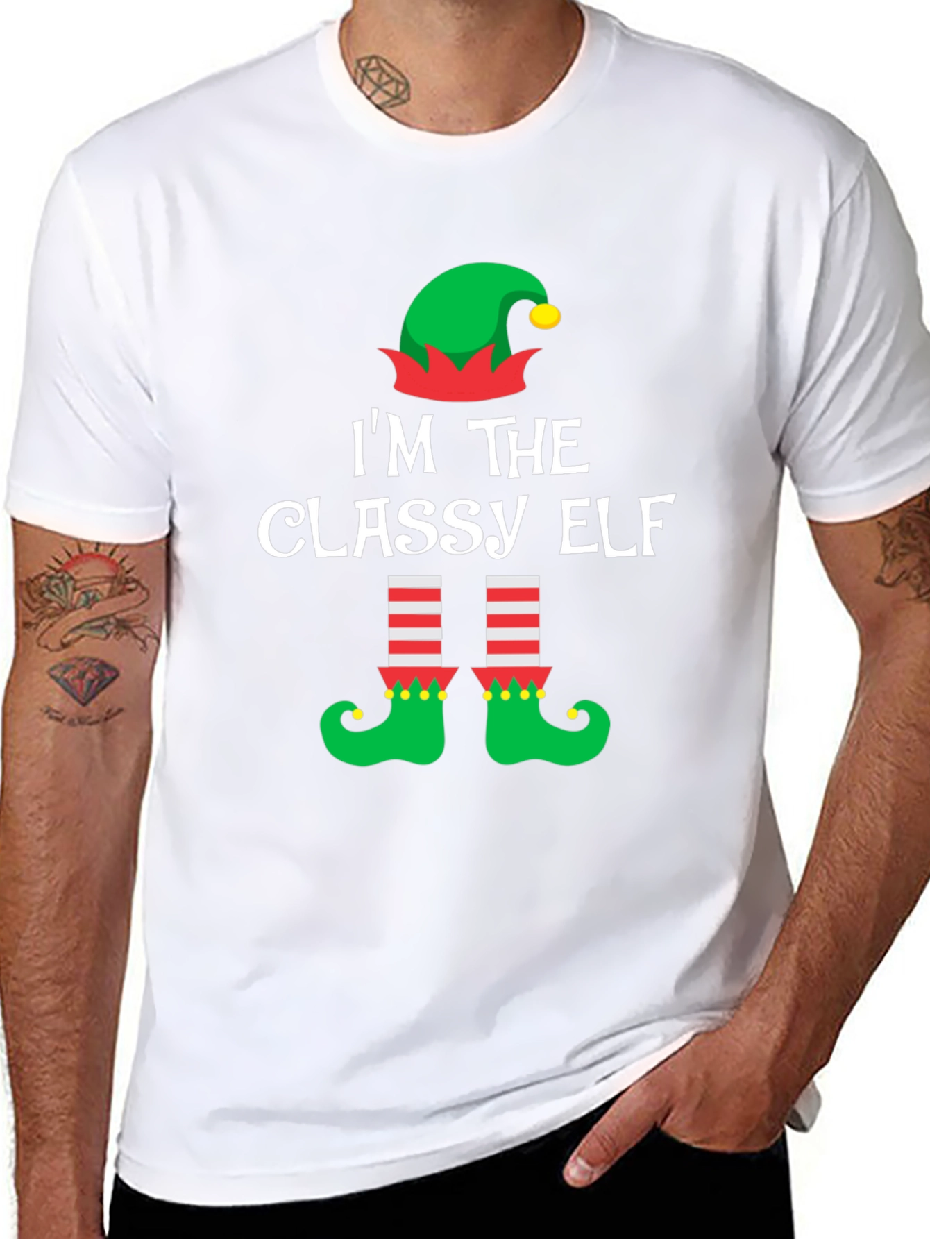 Classy Elf Christmas T-Shirt - Holiday Festive Tee