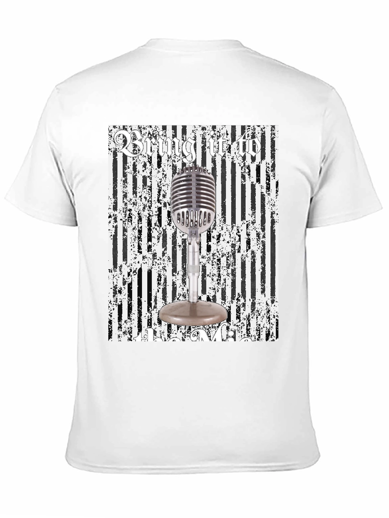 Retro Microphone Graphic Tee - Bring It To Me