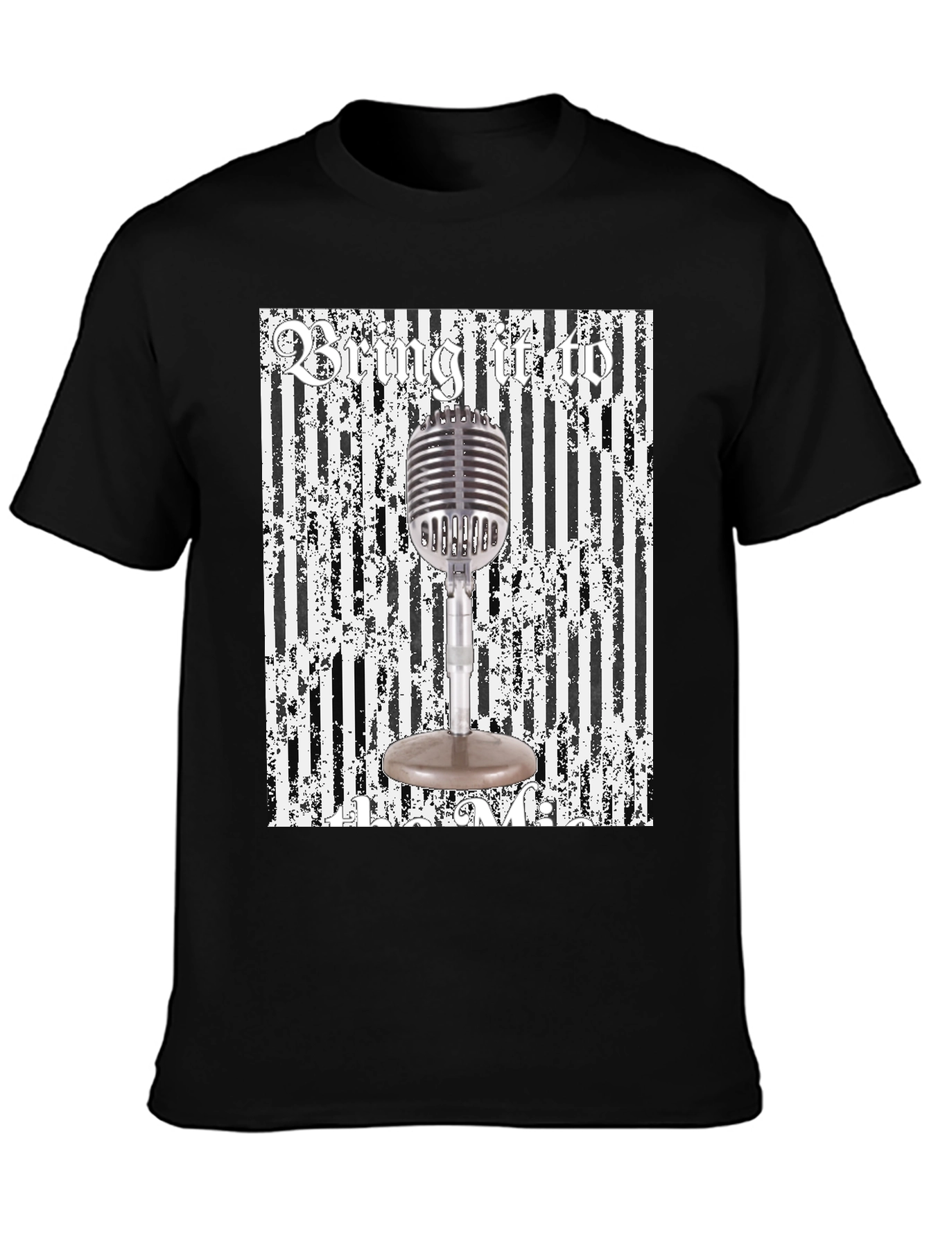 Retro Microphone Graphic Tee - Bring It To Me