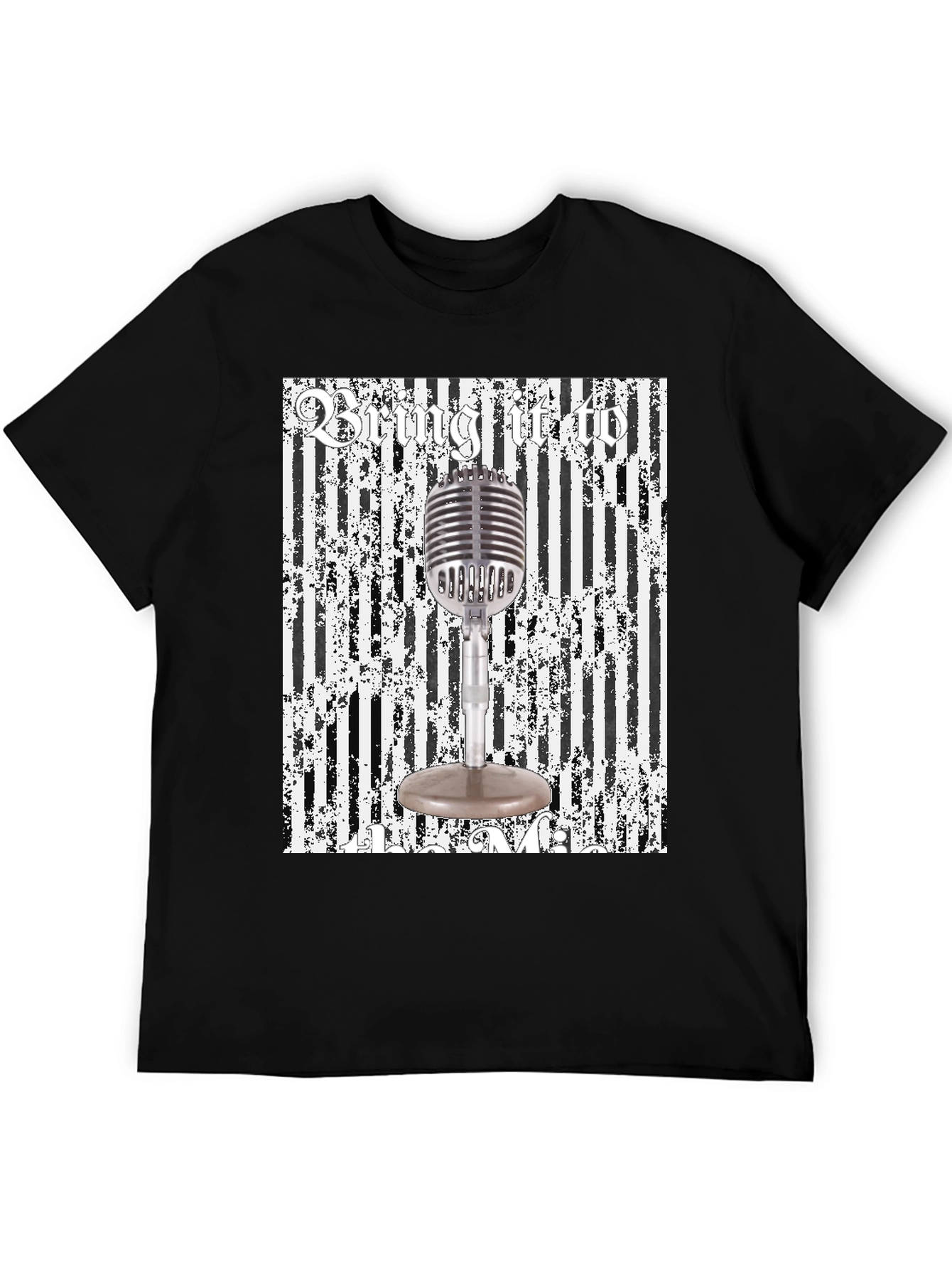 Retro Microphone Graphic Tee - Bring It To Me