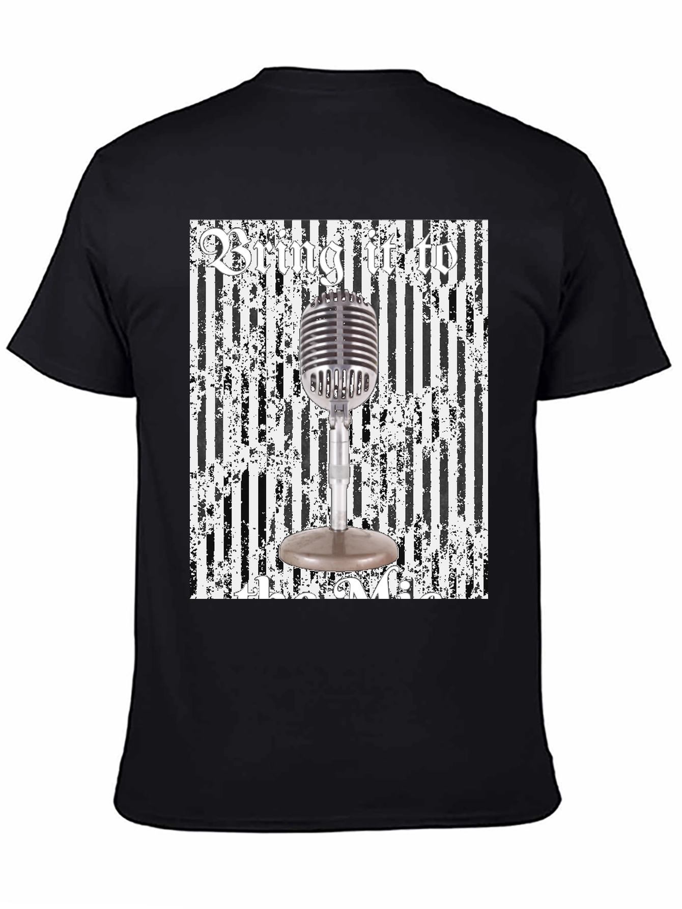 Retro Microphone Graphic Tee - Bring It To Me