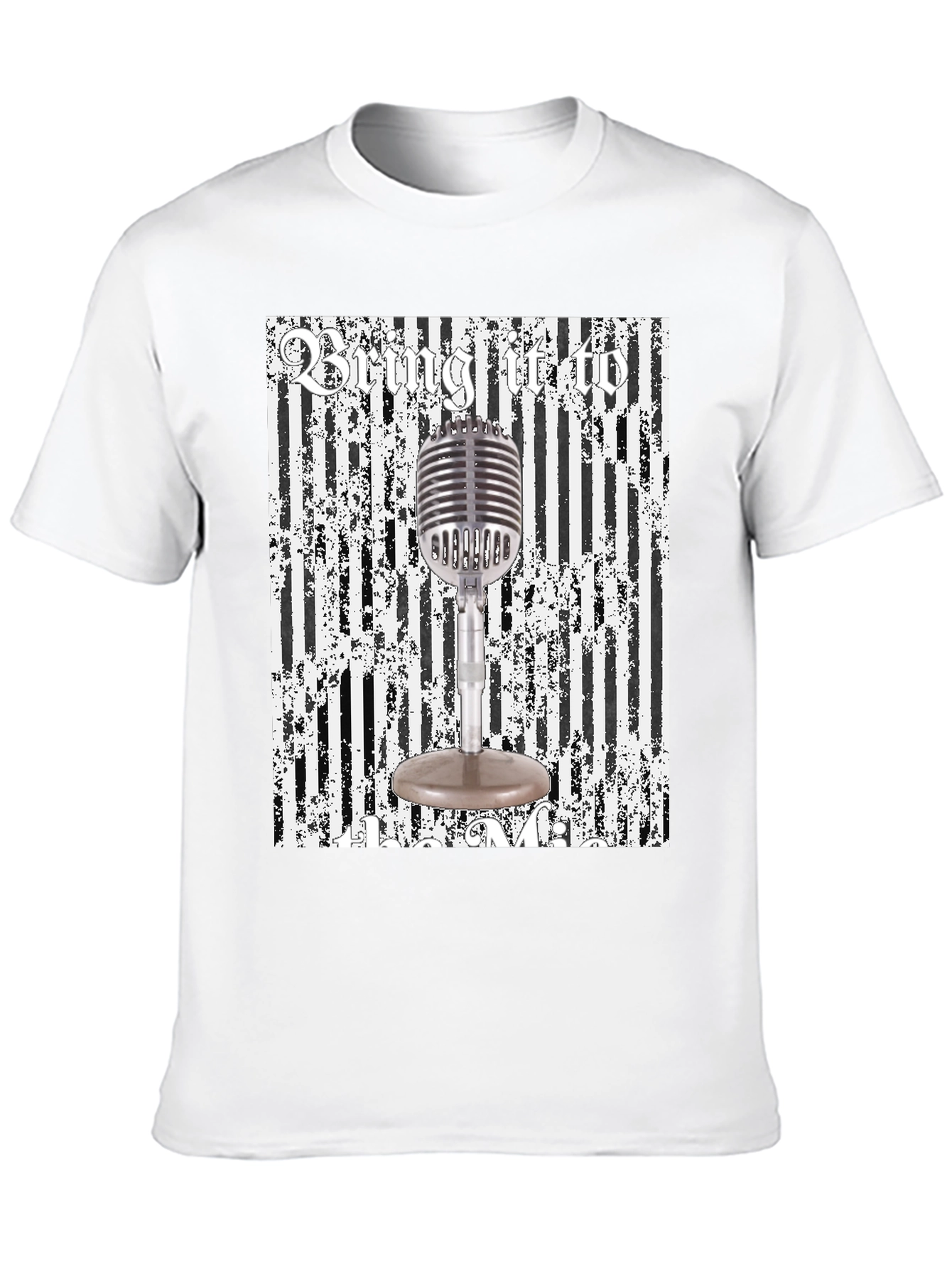 Retro Microphone Graphic Tee - Bring It To Me
