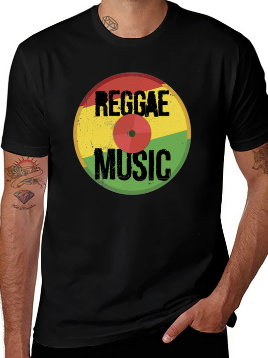 Reggae Music Vinyl Record Graphic T-Shirt