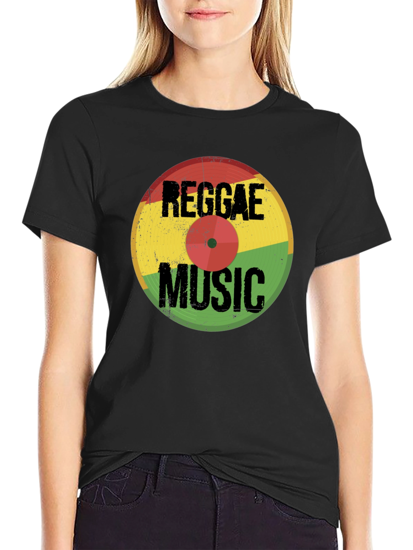 Reggae Music Vinyl Record Graphic T-Shirt