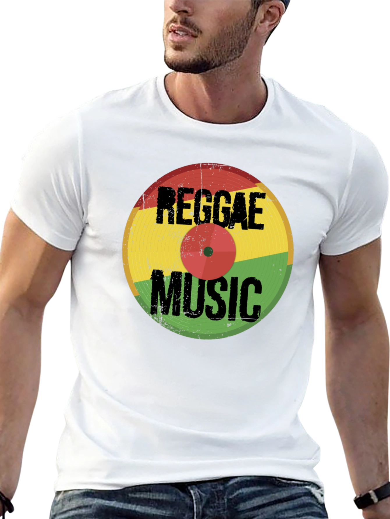 Reggae Music Vinyl Record Graphic T-Shirt