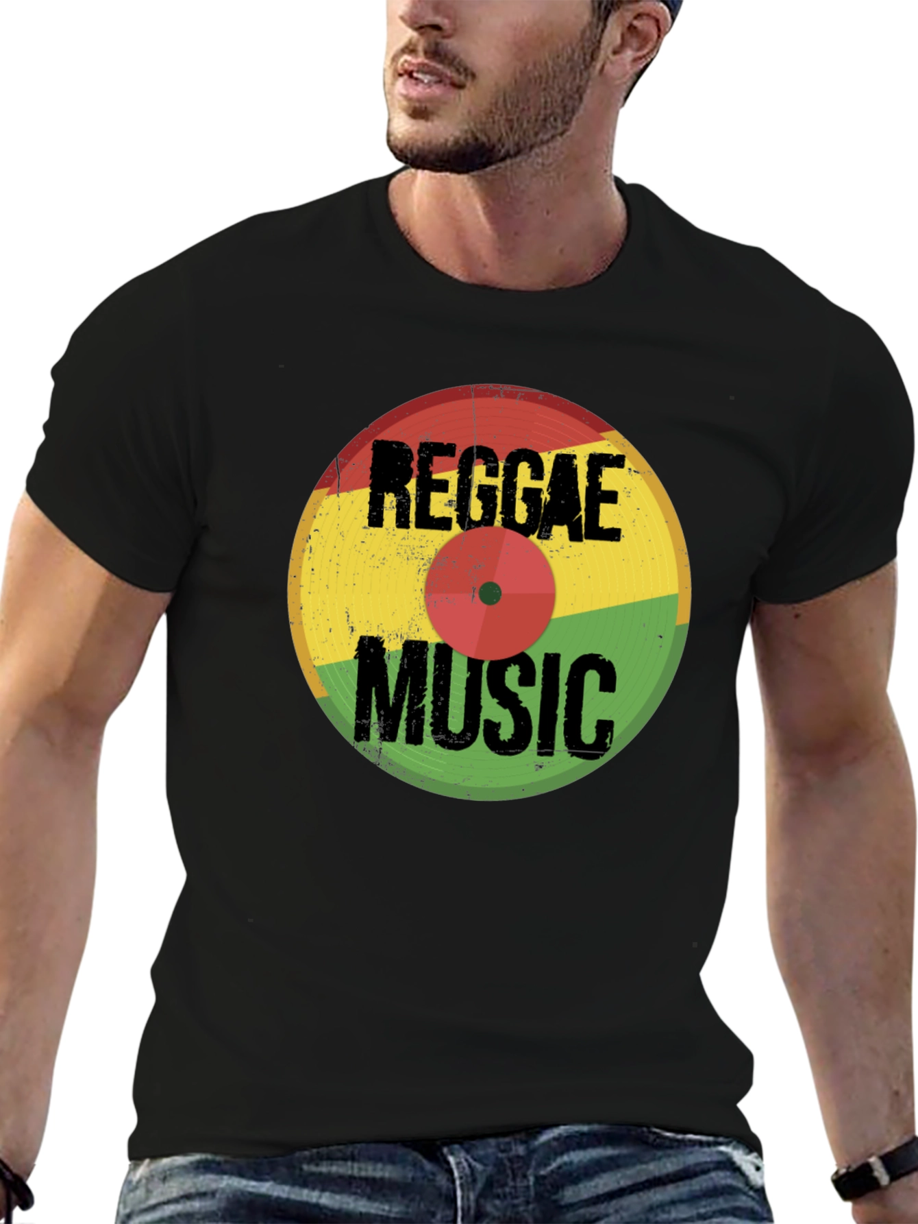 Reggae Music Vinyl Record Graphic T-Shirt