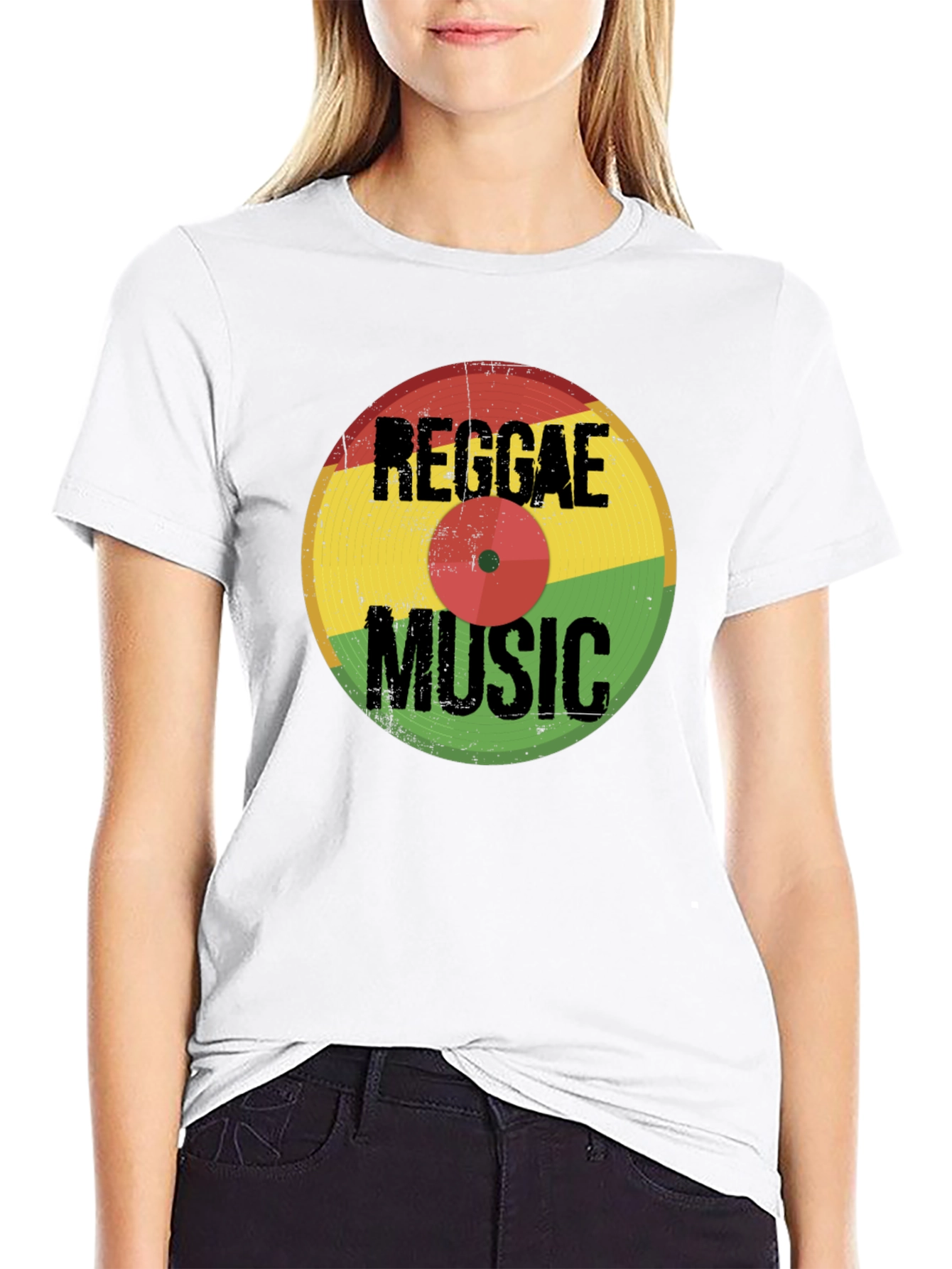 Reggae Music Vinyl Record Graphic T-Shirt