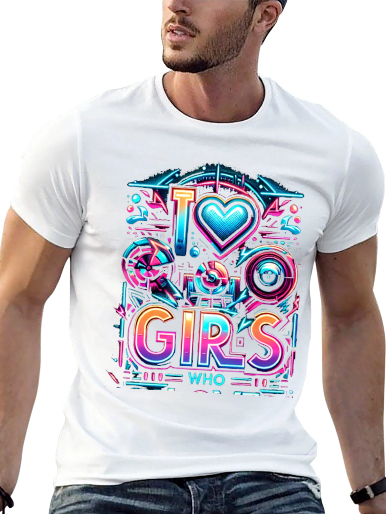 I Love Girls Who Geek Graphic T-Shirt