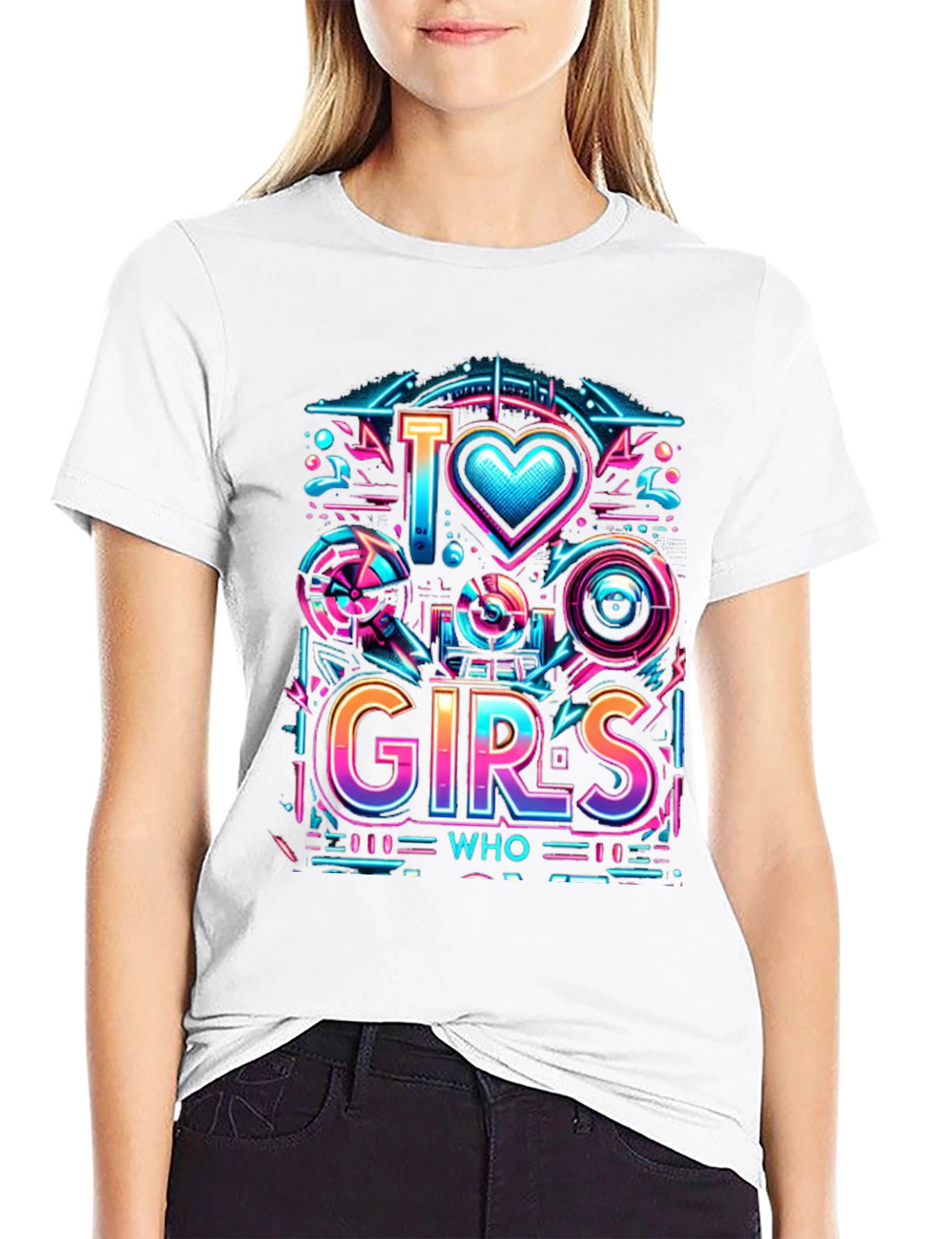 I Love Girls Who Geek Graphic T-Shirt
