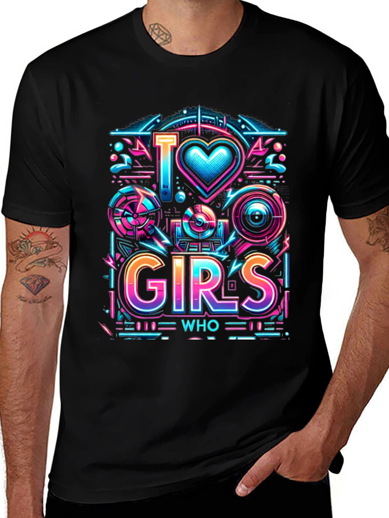 I Love Girls Who Geek Graphic T-Shirt