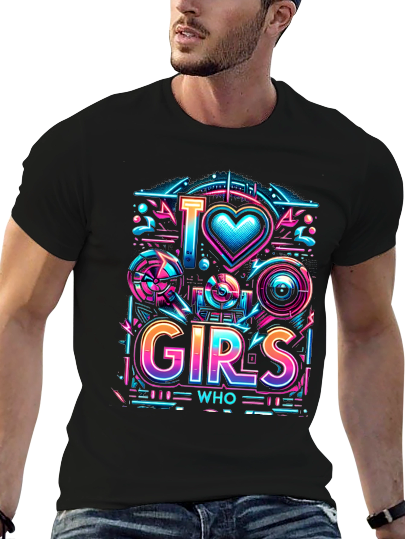 I Love Girls Who Geek Graphic T-Shirt