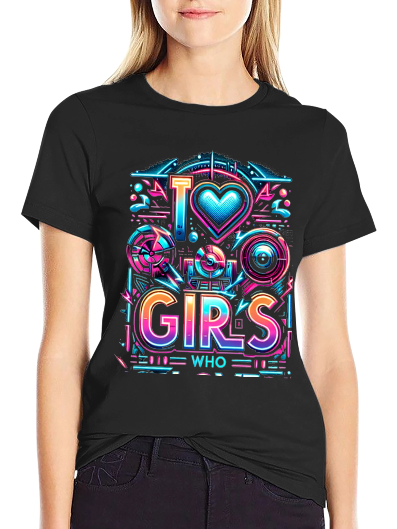 I Love Girls Who Geek Graphic T-Shirt