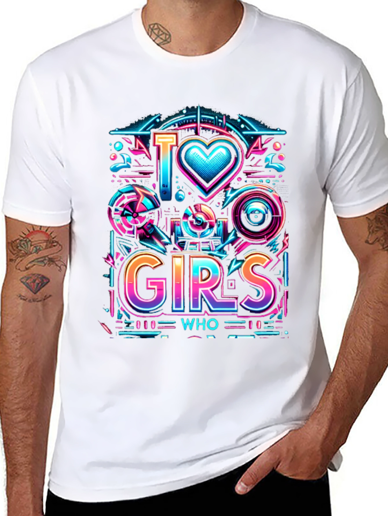 I Love Girls Who Geek Graphic T-Shirt