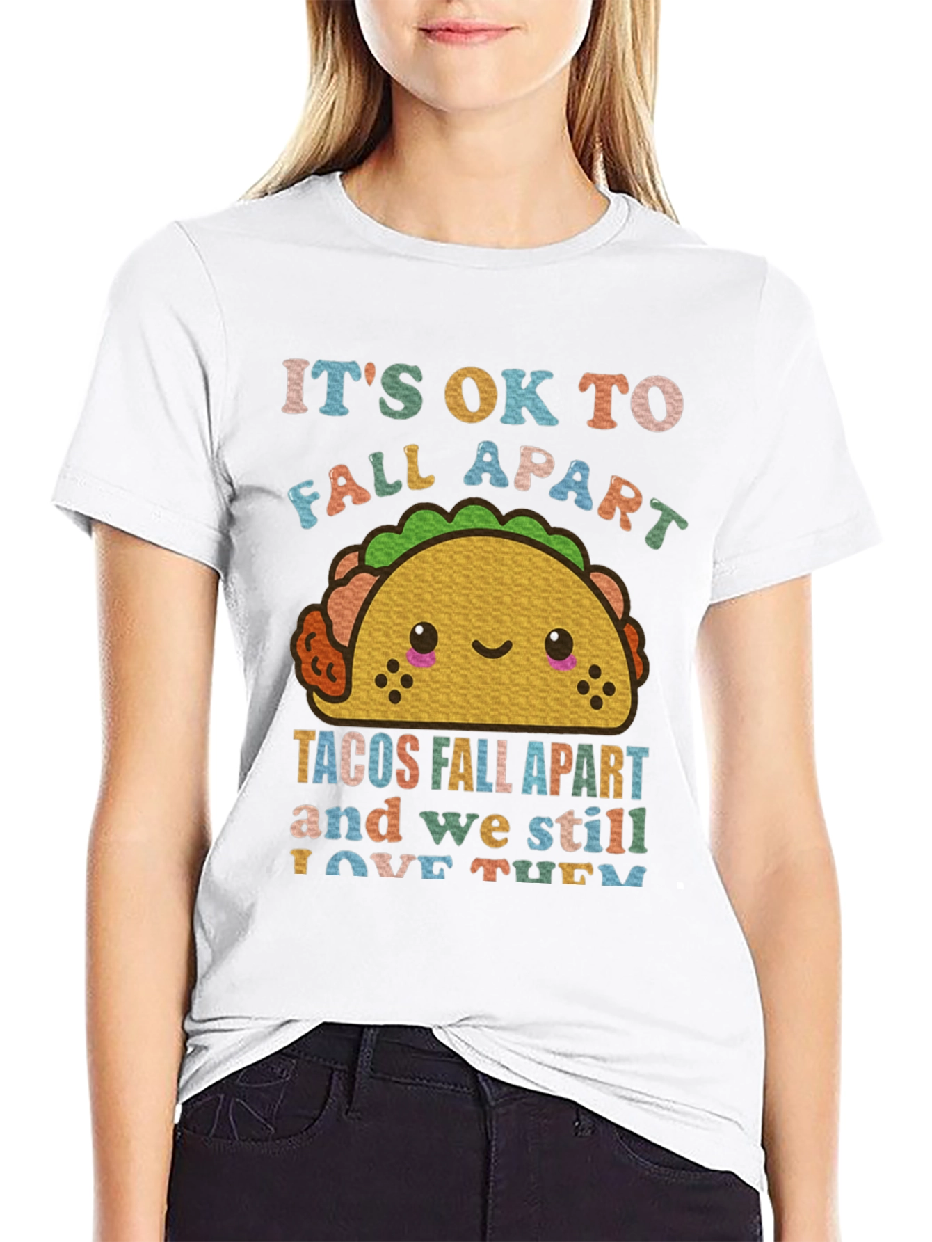 Its Ok to Fall Apart Funny Taco T-Shirt