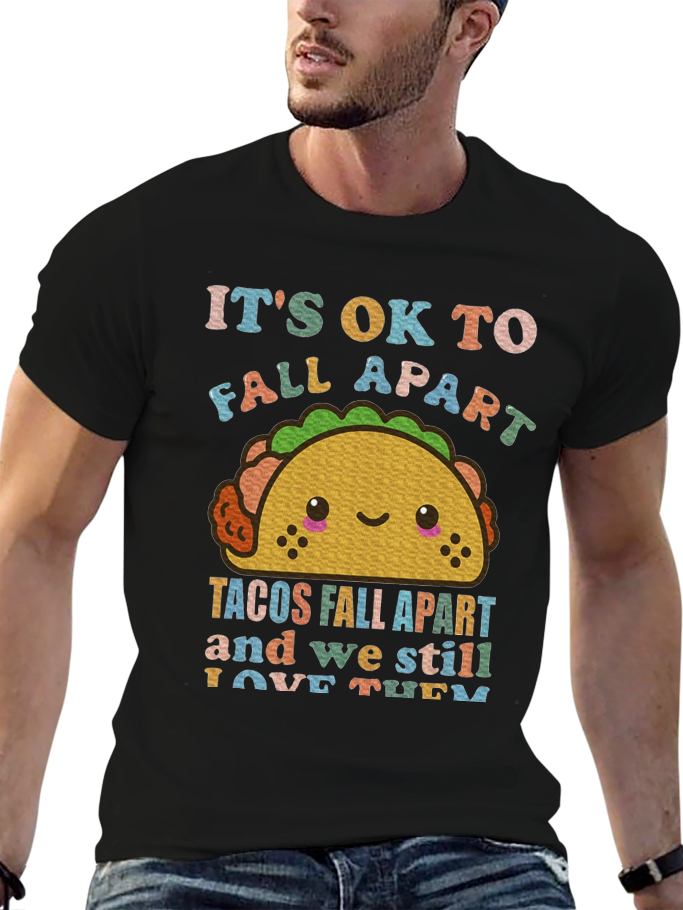 Its Ok to Fall Apart Funny Taco T-Shirt