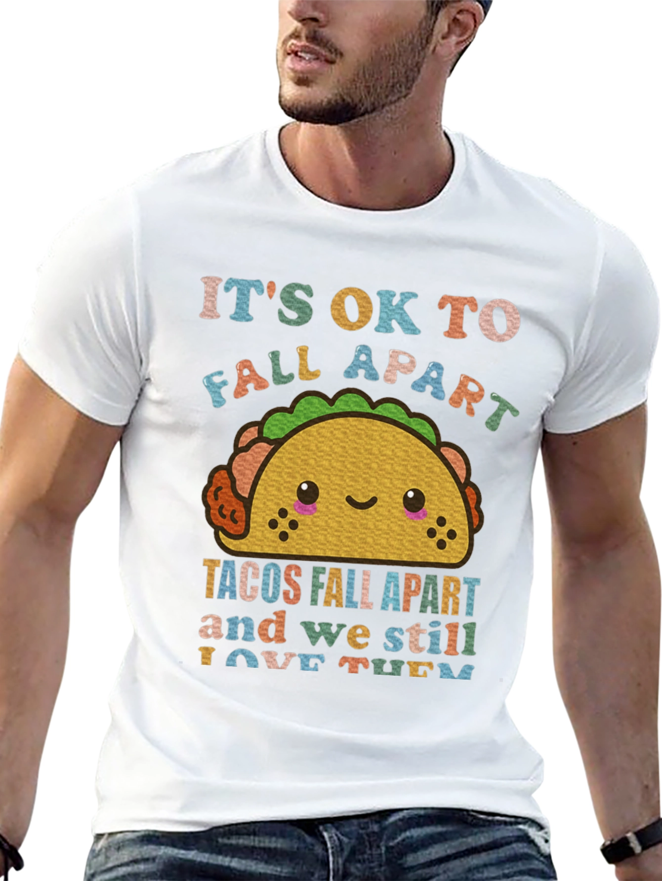 Its Ok to Fall Apart Funny Taco T-Shirt