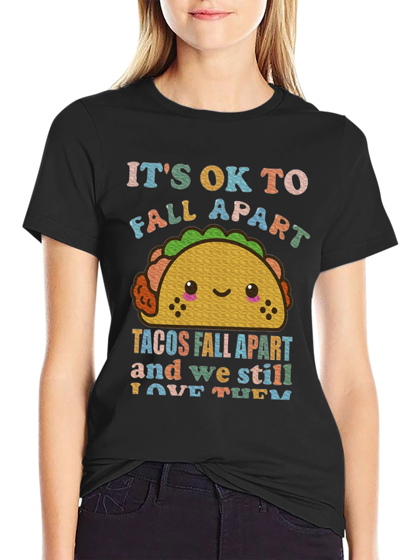 Its Ok to Fall Apart Funny Taco T-Shirt