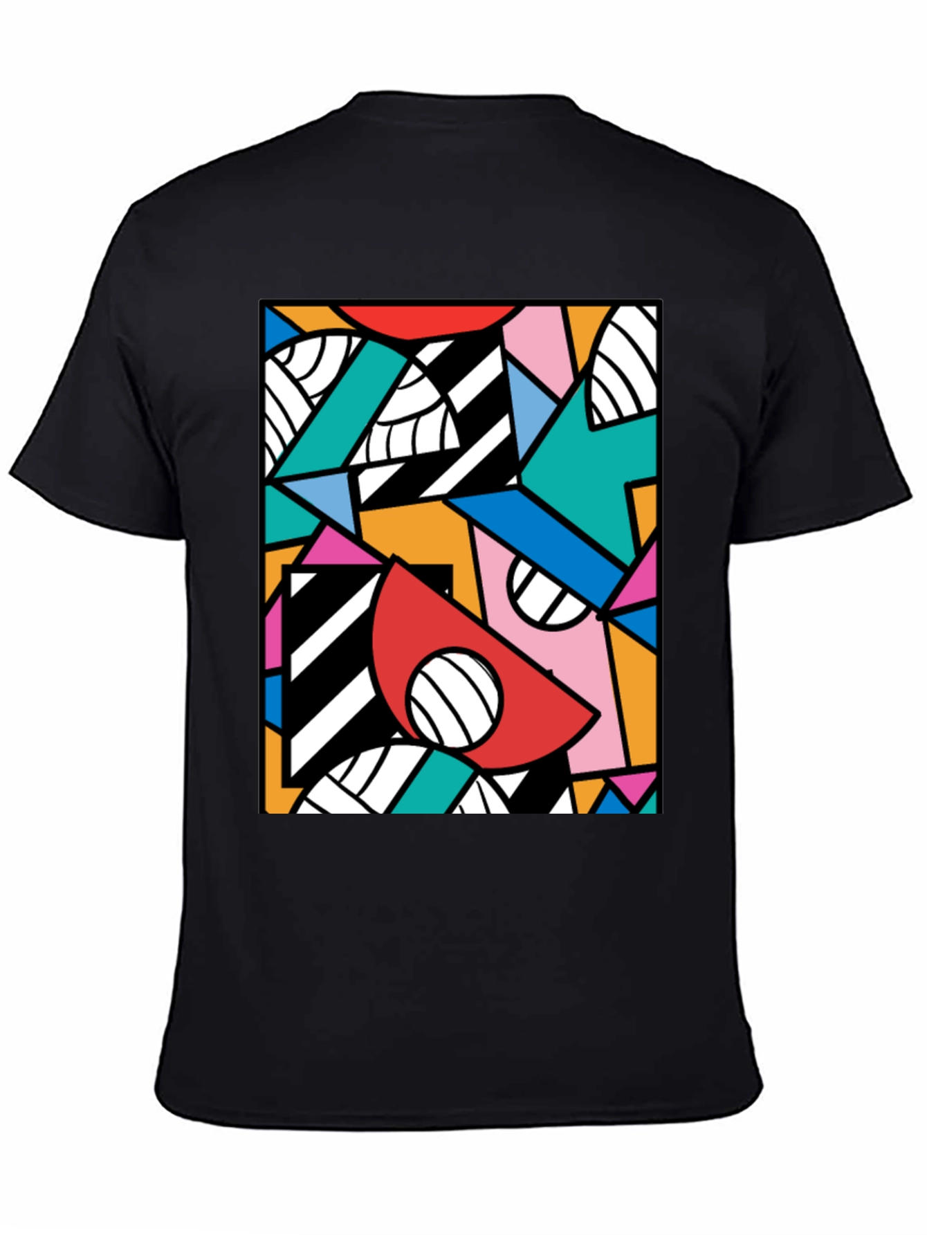 Bold Geometric Pattern Tee - Modern Art T-Shirt