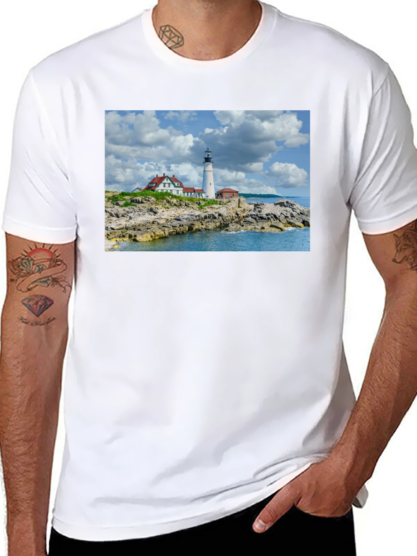 Lighthouse Graphic Black T-Shirt