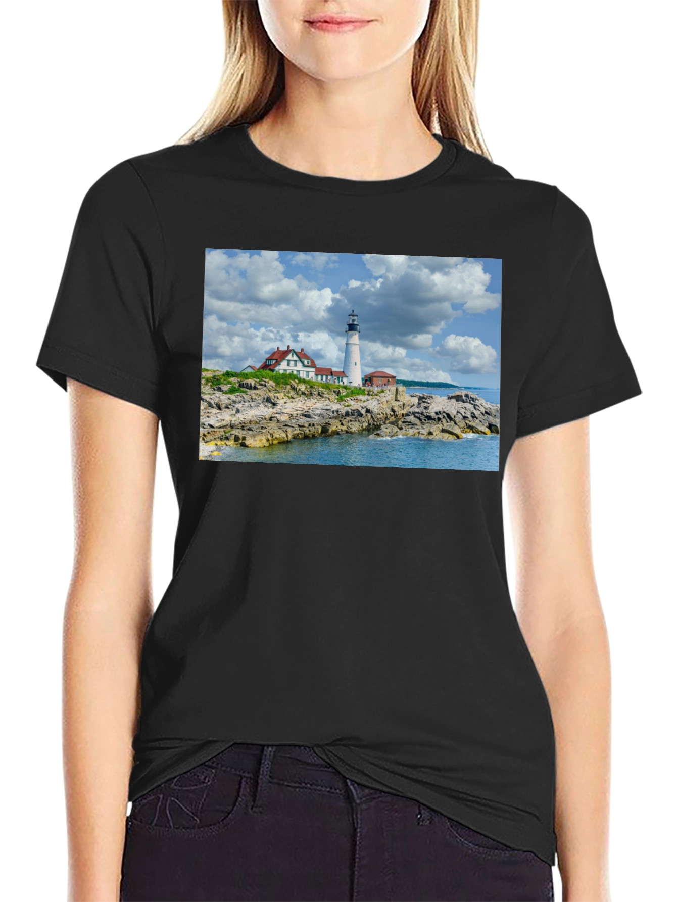 Lighthouse Graphic Black T-Shirt