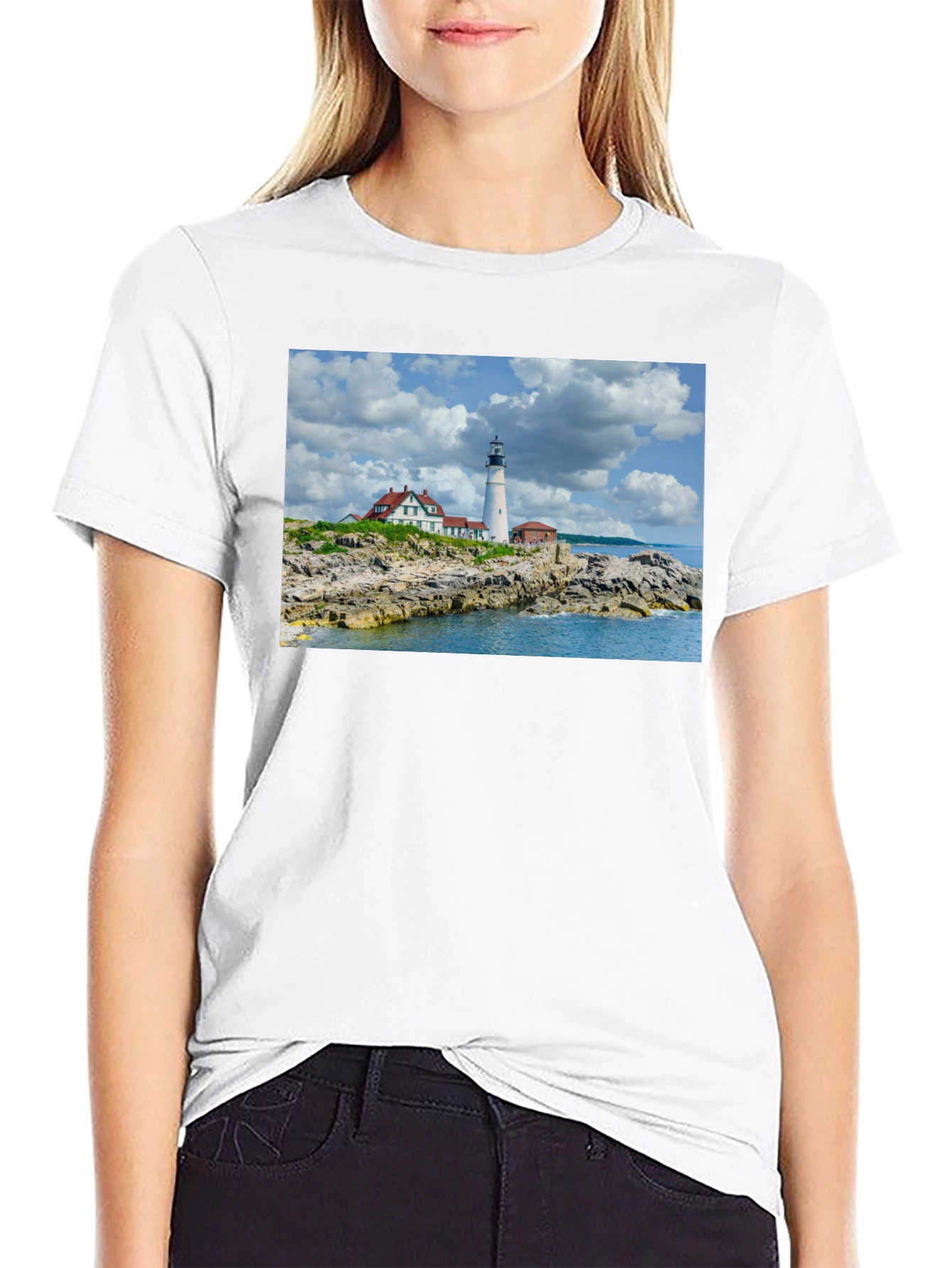Lighthouse Graphic Black T-Shirt