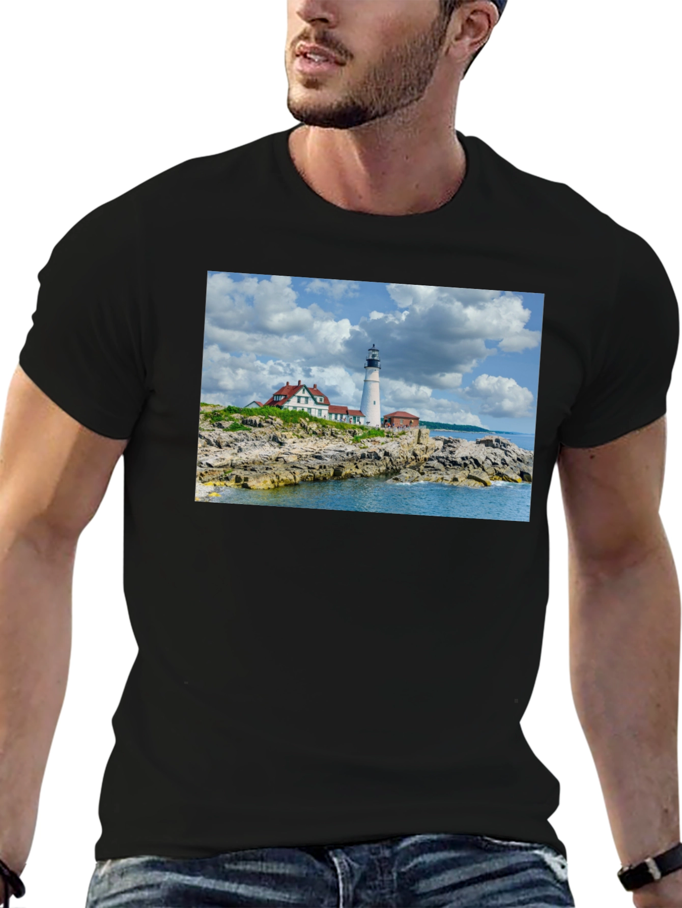 Lighthouse Graphic Black T-Shirt