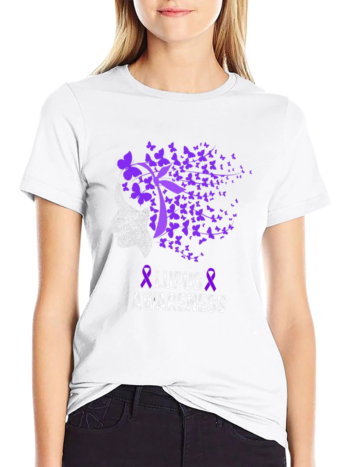 Lupus Awareness Butterfly Ribbon T-Shirt