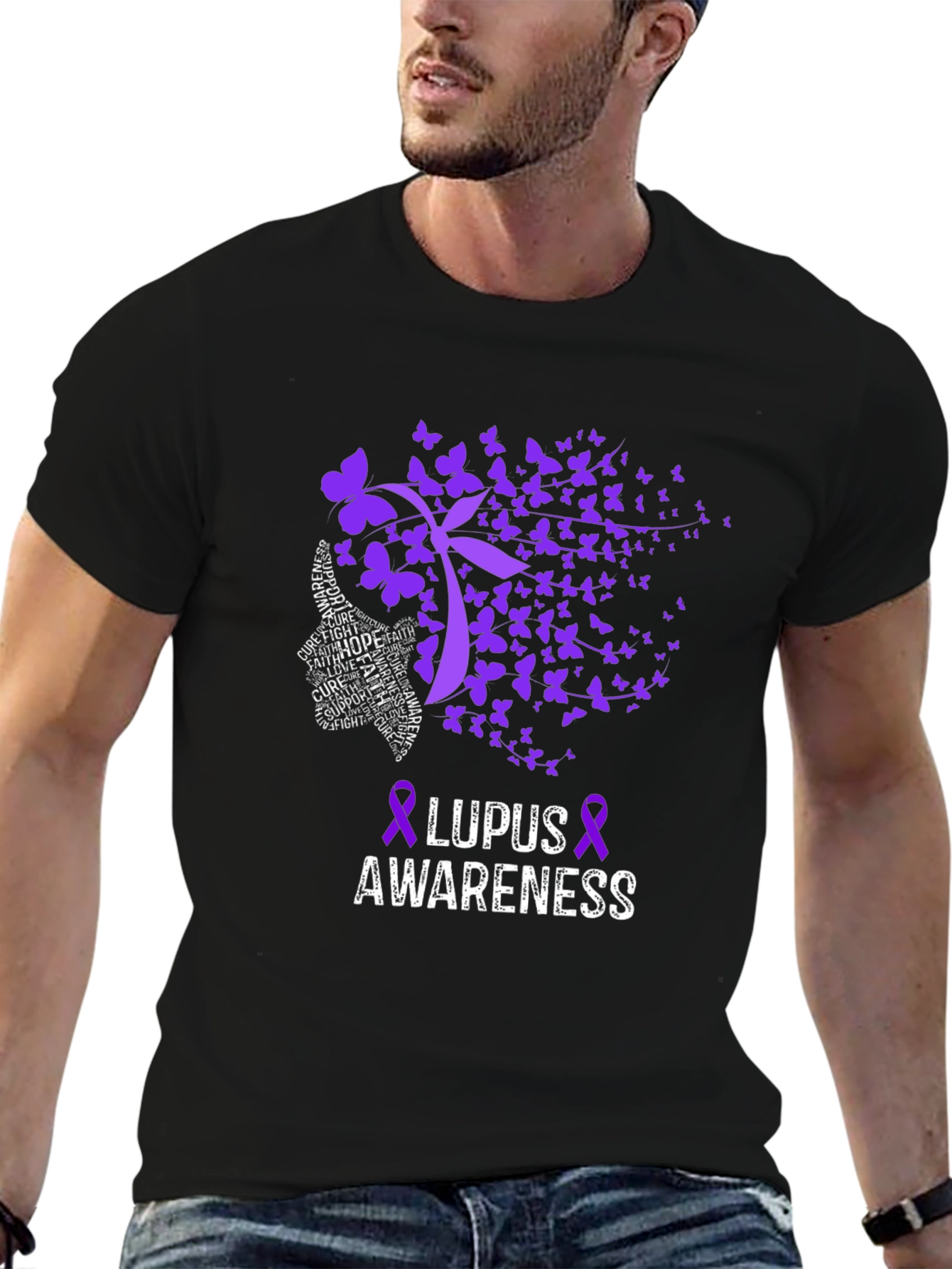 Lupus Awareness Butterfly Ribbon T-Shirt