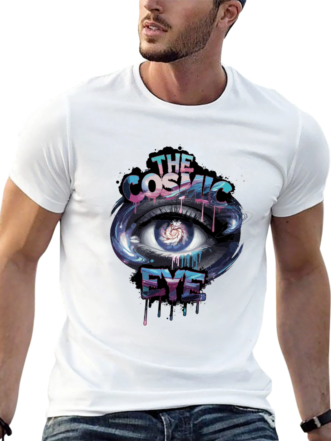 Cosmic Eye Graphic Black T-Shirt